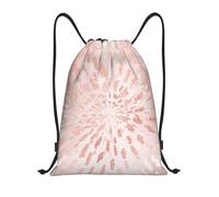 BYwenhopnbs Pink Rose Gold Blush Gold Strokes Stripes Shine Drawstring Bag String Bag Lightweight Gym Backpack for Men Women