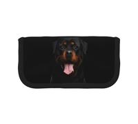 BYwenhopnbs Portrait of Rottweiler Dog Print,Large Capacity Pencil Case, Pen Pouch Organizer Canvas Pencil Bag for Girls