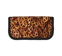 BYwenhopnbs Pretzels Bread Pattern,Large Capacity Pencil Case, Pen Pouch Organizer Canvas Pencil Bag for Girls