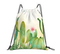 BYwenhopnbs Prickly Pear CactusDrawstring Backpack Sports Gym Sackpack Water Resistant String Bag for Women Men