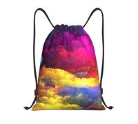 BYwenhopnbs Print Watercolor Art Beautiful Ink Drawstring Bag String Bag Lightweight Gym Backpack for Men Women