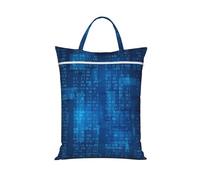 BYwenhopnbs Programmer Binary Code BlueLaundry Bag Travel Wet Bags Washing Bag with Zipper