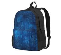 BYwenhopnbs Programmer Binary Code BlueSchool Backpack Travel Bag for Men Women College Back Pack with 15 Laptop Compartmen