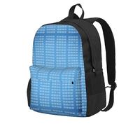 BYwenhopnbs Programmer Blue Binary Computer CodeSchool Backpack Travel Bag for Men Women College Back Pack with 15 Laptop Compartmen