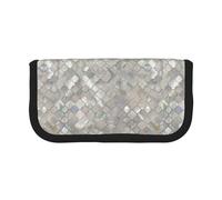 BYwenhopnbs Quatrefoil Moroccan Mother of Pearl，Large Capacity Pencil Case, Pen Pouch Organizer Canvas Pencil Bag for Girls