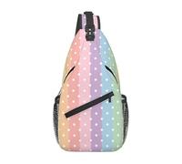BYwenhopnbs Rainbow Pattern With DotSling Bag for Men Crossbody Small Travel Shoulder Daypack