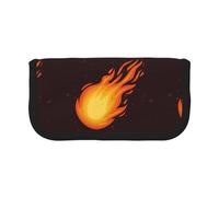 BYwenhopnbs Red Falling Fireball Flame Pattern,Large Capacity Pencil Case, Pen Pouch Organizer Canvas Pencil Bag for Girls