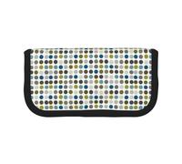 BYwenhopnbs Retro Mod Polka Dot Pattern，Large Capacity Pencil Case, Pen Pouch Organizer Canvas Pencil Bag for Girls