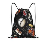 BYwenhopnbs Rock Drum Drawstring Bag String Bag Lightweight Gym Backpack for Men Women