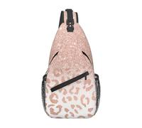 BYwenhopnbs Rose Gold Glitter PrintedSling Bag for Men Crossbody Small Travel Shoulder Daypack
