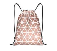 BYwenhopnbs Rose Gold Pattern Backgrounds Drawstring Bag String Bag Lightweight Gym Backpack for Men Women