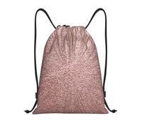 BYwenhopnbs Rose Gold Pink Printed Drawstring Bag String Bag Lightweight Gym Backpack for Men Women