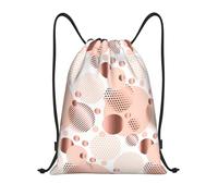 BYwenhopnbs Rose Gold Wave Drawstring Bag String Bag Lightweight Gym Backpack for Men Women