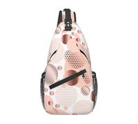 BYwenhopnbs Rose Gold WaveSling Bag for Men Crossbody Small Travel Shoulder Daypack