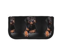 BYwenhopnbs Rottweiler Loving Confident and Loyal，Large Capacity Pencil Case, Pen Pouch Organizer Canvas Pencil Bag for Girls