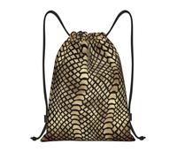 BYwenhopnbs Safari African Black Gold Python Animal Skin Sepia Drawstring Bag String Bag Lightweight Gym Backpack for Men Women