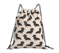 BYwenhopnbs Sausage DogDrawstring Backpack Sports Gym Sackpack Water Resistant String Bag for Women Men