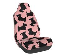 BYwenhopnbs Scottish Terrier Pattern Pink Black,Car Seat Cover, Anti-Slip Universal Front Seat Protector