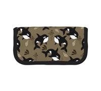 BYwenhopnbs Sea Life Whale Funny Big Fish Animal，Large Capacity Pencil Case, Pen Pouch Organizer Canvas Pencil Bag for Girls