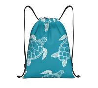 BYwenhopnbs Sea Turtle In Line Art Style Drawstring Bag String Bag Lightweight Gym Backpack for Men Women