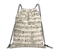 BYwenhopnbs Sheet MusicDrawstring Backpack Sports Gym Sackpack Water Resistant String Bag for Women Men