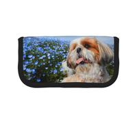 BYwenhopnbs Shih Tzu Close-up，Large Capacity Pencil Case, Pen Pouch Organizer Canvas Pencil Bag for Girls