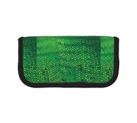BYwenhopnbs Snake Skin Green,Large Capacity Pencil Case, Pen Pouch Organizer Canvas Pencil Bag for Girls