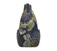 BYwenhopnbs Snake Skin PrintSling Bag for Men Crossbody Small Travel Shoulder Daypack