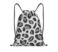 BYwenhopnbs Snow Leopard Print Drawstring Bag String Bag Lightweight Gym Backpack for Men Women