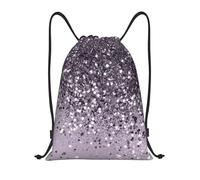 BYwenhopnbs Sparkling Lavender Lady Glitter Shiny Decor Art Drawstring Bag String Bag Lightweight Gym Backpack for Men Women