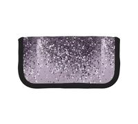 BYwenhopnbs Sparkling Lavender Lady Glitter Shiny Decor Art，Large Capacity Pencil Case, Pen Pouch Organizer Canvas Pencil Bag for Girls