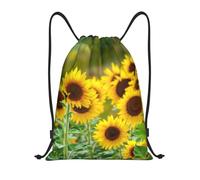 BYwenhopnbs Sunflower Plant Printed Drawstring Bag String Bag Lightweight Gym Backpack for Men Women
