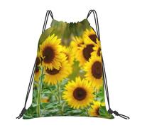 BYwenhopnbs Sunflower Plant PrintedDrawstring Backpack Sports Gym Sackpack Water Resistant String Bag for Women Men