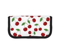 BYwenhopnbs Sweet Cherry Pattern，Large Capacity Pencil Case, Pen Pouch Organizer Canvas Pencil Bag for Girls