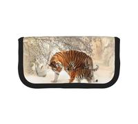 BYwenhopnbs Tiger Baby Tigerfamile Young,Large Capacity Pencil Case, Pen Pouch Organizer Canvas Pencil Bag for Girls