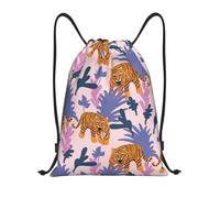 BYwenhopnbs Tigers In The Jungle Drawstring Bag String Bag Lightweight Gym Backpack for Men Women