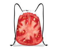 BYwenhopnbs Tomato Slice Drawstring Bag String Bag Lightweight Gym Backpack for Men Women
