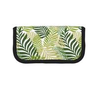 BYwenhopnbs Tropical Exotic Palm Tree Leaves,Large Capacity Pencil Case, Pen Pouch Organizer Canvas Pencil Bag for Girls