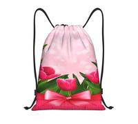 BYwenhopnbs Tulip Art Drawstring Bag String Bag Lightweight Gym Backpack for Men Women