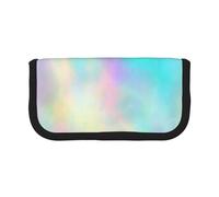 BYwenhopnbs Very Beautiful Rainbow Texture Hologram Foil，Large Capacity Pencil Case, Pen Pouch Organizer Canvas Pencil Bag for Girls