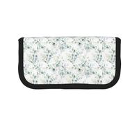 BYwenhopnbs Watercolor Green Floral Leaf Eucalyptus，Large Capacity Pencil Case, Pen Pouch Organizer Canvas Pencil Bag for Girls