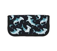 BYwenhopnbs Watercolor Hammerhead Shark，Large Capacity Pencil Case, Pen Pouch Organizer Canvas Pencil Bag for Girls