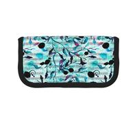 BYwenhopnbs Watercolour Music Branches Leaves，Large Capacity Pencil Case, Pen Pouch Organizer Canvas Pencil Bag for Girls