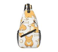 BYwenhopnbs Welsh CorgiSling Bag for Men Crossbody Small Travel Shoulder Daypack