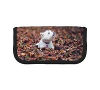 BYwenhopnbs Westie Bokeh West Highland White Terrier Dogs，Large Capacity Pencil Case, Pen Pouch Organizer Canvas Pencil Bag for Girls