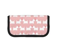 BYwenhopnbs Westie Dogs Pattern,Large Capacity Pencil Case, Pen Pouch Organizer Canvas Pencil Bag for Girls