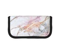 BYwenhopnbs White Gold Marble Pad Pink Marble，Large Capacity Pencil Case, Pen Pouch Organizer Canvas Pencil Bag for Girls
