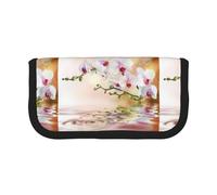 BYwenhopnbs White Orchid in The Pond，Large Capacity Pencil Case, Pen Pouch Organizer Canvas Pencil Bag for Girls