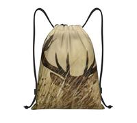 BYwenhopnbs Whitetail Deer Fawn In Wilderness Stag Drawstring Bag String Bag Lightweight Gym Backpack for Men Women