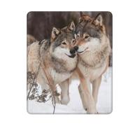 BYwenhopnbs Wolf Pattern Print Square Mouse Pad Sewn Edge Design 10&12in
